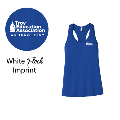 Troy Education Assoc. BELLA + CANVAS - Women's Jersey Racerback Tank BC6008 / True Royal