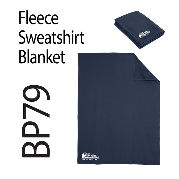 Troy Education Assoc. Oversized Core Fleece Sweatshirt Blanket BP79 / Navy