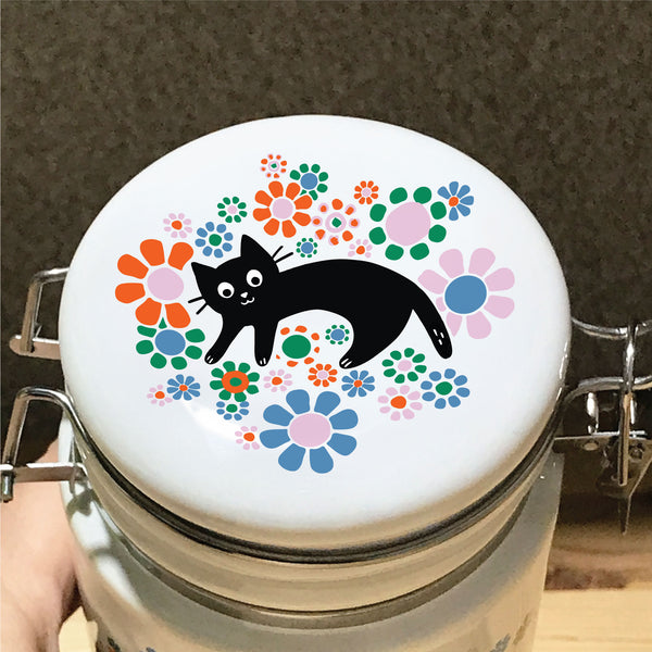 This May Or May Not Be Catnip STASH JAR | 14oz White Sublimation | Flower Power | Funny Weed Jar | Cat Treats Container | Black Cat Lovers