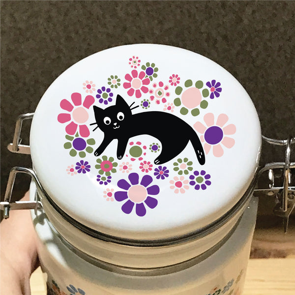 This May Or May Not Be Catnip STASH JAR | 14oz White Sublimation | Flower Power | Funny Weed Jar | Cat Treats Container | Black Cat Lovers