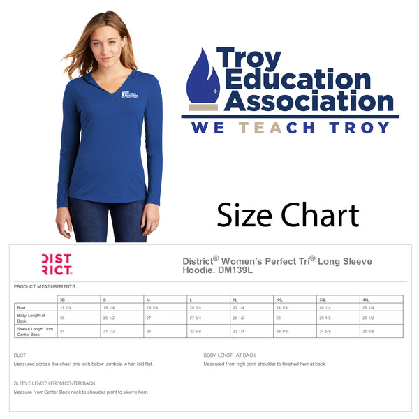 Troy Education Assoc. Women’s Long Sleeve Hoodie DM139L