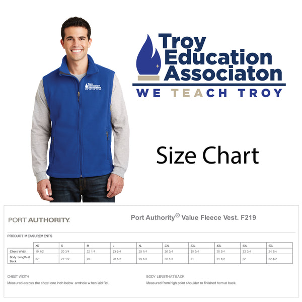 Troy Education Assoc. Port Authority Fleece Vest F219