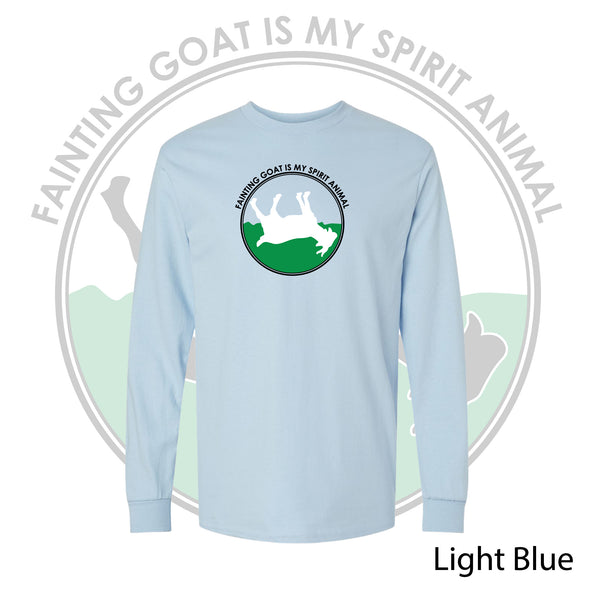 Fainting Goat Is My Spirit Animal Long Sleeve / Yoga / Spirit Animal Fashion / Animal Humor / Goat Graphic Tee