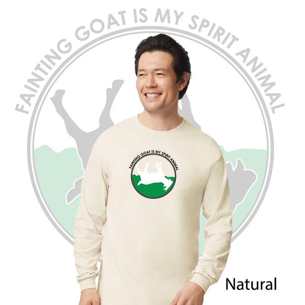 Fainting Goat Is My Spirit Animal Long Sleeve / Yoga / Spirit Animal Fashion / Animal Humor / Goat Graphic Tee