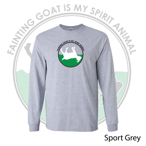 Fainting Goat Is My Spirit Animal Long Sleeve / Yoga / Spirit Animal Fashion / Animal Humor / Goat Graphic Tee