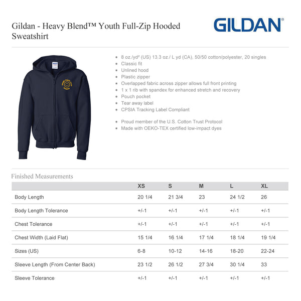 Grosse Pointe Co-Op YOUTH Full-Zip Hooded Sweatshirt