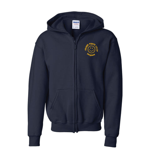 Grosse Pointe Co-Op YOUTH Full-Zip Hooded Sweatshirt