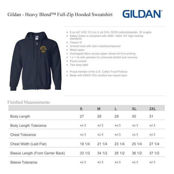 Grosse Pointe Co-Op ADULT Full-Zip Hooded Sweatshirt