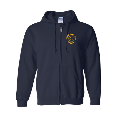 Grosse Pointe Co-Op ADULT Full-Zip Hooded Sweatshirt