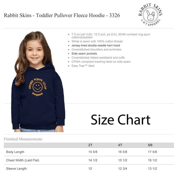 Grosse Pointe Co-Op TODDLER Pullover Hooded Sweatshirt