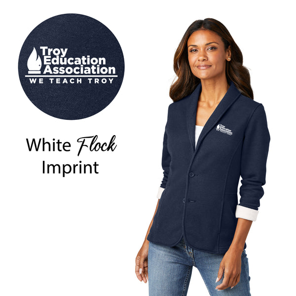Troy Education Assoc. Port Authority® Women's Fleece Blazer L298 / Dark Navy Heather