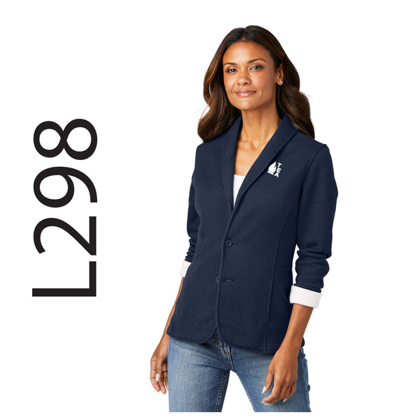 Troy Education Assoc. Port Authority® Women's Fleece Blazer L298 / Dark Navy Heather