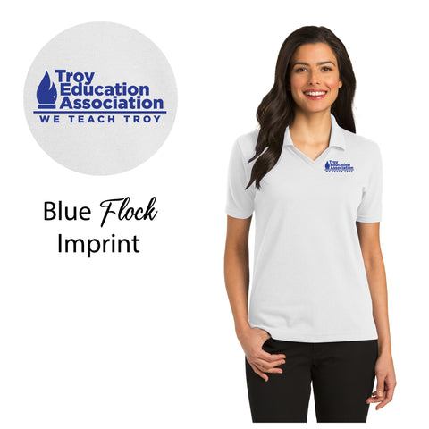 Troy Education Assoc. Port Authority® Women's Rapid Dry™ Polo L455 / White