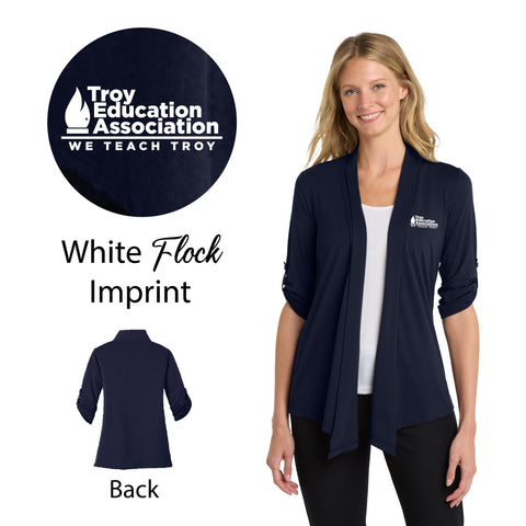 Troy Education Assoc. Port Authority® Women's Concept Shrug. L543 / Dress Blue Navy