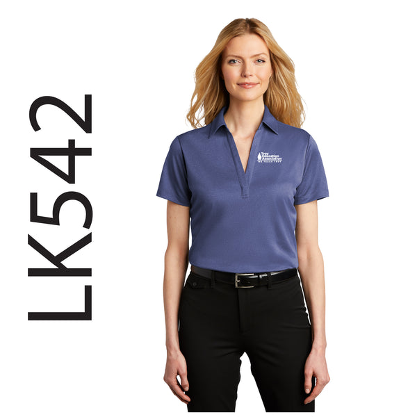 Troy Education Assoc. Port Authority ® Women's Heathered Silk Touch ™ Performance Polo LK542 / Royal Heather