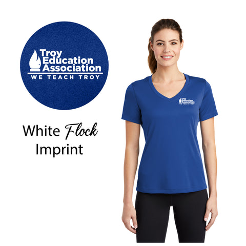 Troy Education Assoc. Sport-Tek Ladies V-Neck Tee LST353