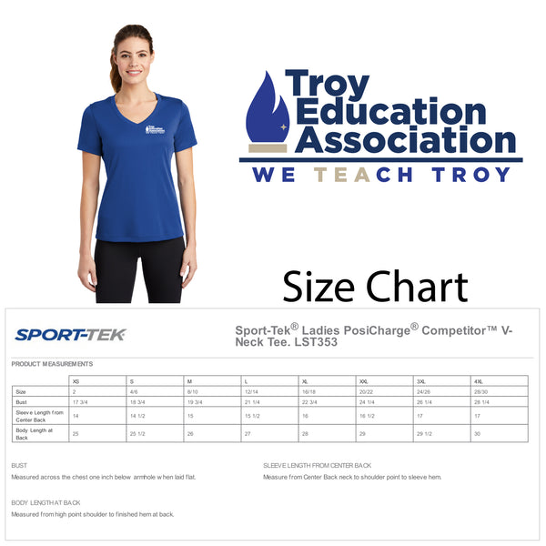 Troy Education Assoc. Sport-Tek Ladies V-Neck Tee LST353