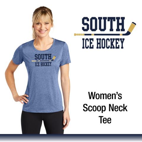 GPS Girls Ice Hockey / Women's Heather Contender™ Scoop Neck Tee / HTV logo