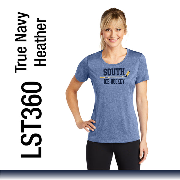 GPS Girls Ice Hockey / Women's Heather Contender™ Scoop Neck Tee / HTV logo