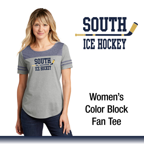 GPS Girls Ice Hockey / Women's Tri-Blend Wicking Fan Tee / HTV logo