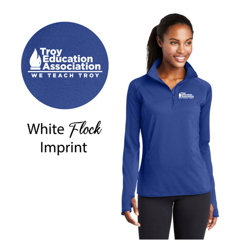 Troy Education Assoc. Sport-Tek Ladies Sport-Wick Stretch 1/4-Zip Pullover LST850