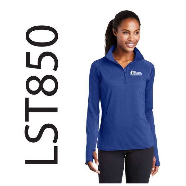 Troy Education Assoc. Sport-Tek Ladies Sport-Wick Stretch 1/4-Zip Pullover LST850