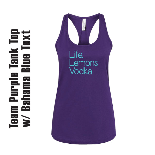 Life. Lemons. Vodka. Tank Top / Summer Vibes / Weekend Wear / Vodka Lover Gift / Happy Hour / Sustainable / Tropical Vibes / Beachy Vibes