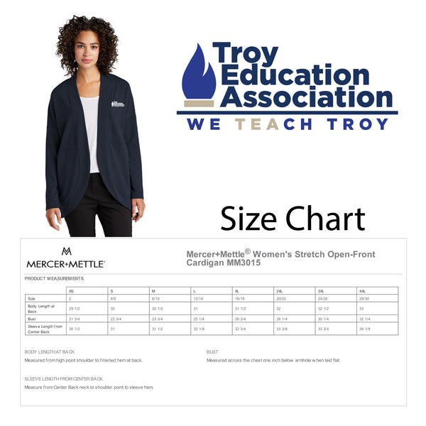 Troy Education Assoc. Mercer+Mettle® Women's Stretch Open-Front Cardigan MM3015 / Night Navy