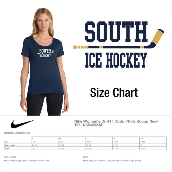 GPS Girls Ice Hockey /Nike Women's Dri-FIT Scoop Neck Tee / HTV logo