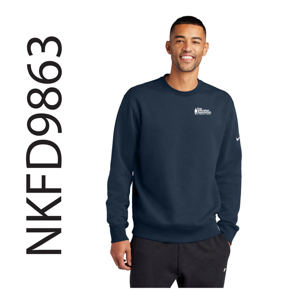 Troy Education Assoc. Nike Club Fleece Sleeve Swoosh Crew NKFD9863 / Midnight Navy
