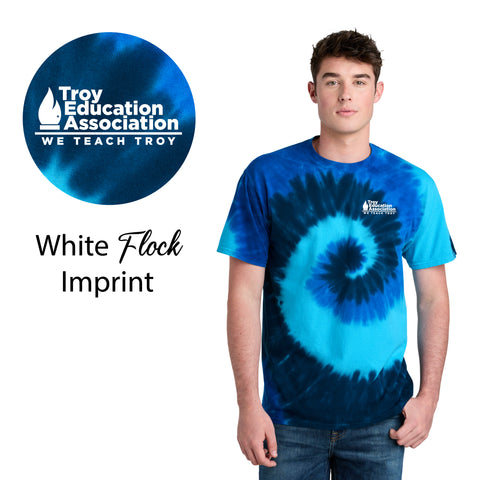 Troy Education Assoc. Port & Company® Tie-Dye Tee. PC147 / Ocean Rainbow
