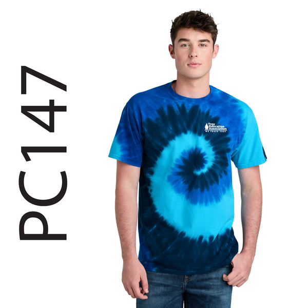Troy Education Assoc. Port & Company® Tie-Dye Tee. PC147 / Ocean Rainbow