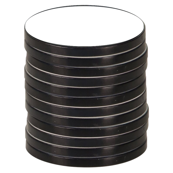 1 1/2" White Sublimatable Poker Chip with Black Edge