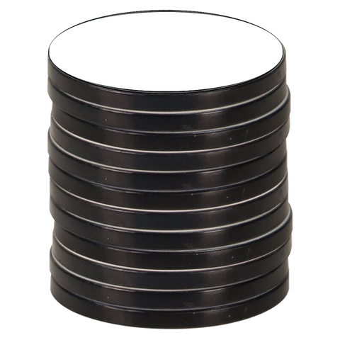 1 1/2" White Sublimatable Poker Chip with Black Edge