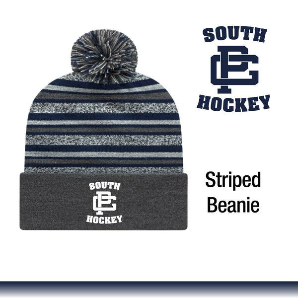 GPS Girls Ice Hockey / Striped Beanie / Embroidery