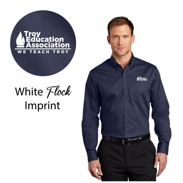 Troy Education Assoc. Port Authority® SuperPro™ Twill Shirt. S663 / True Navy