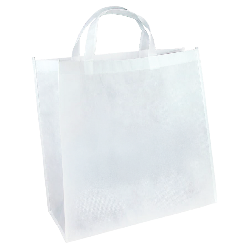 15 3/4" x 15 3/4" White Sublimatable Bag with 7" Gusset