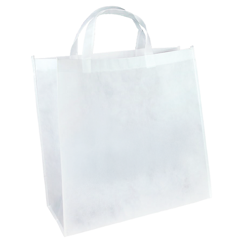 15 3/4" x 15 3/4" White Sublimatable Bag with 7" Gusset
