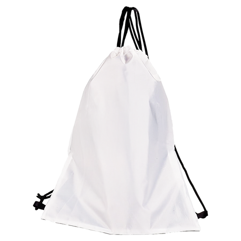 12" x 15 3/4" White/Black Sublimatable Back Sack