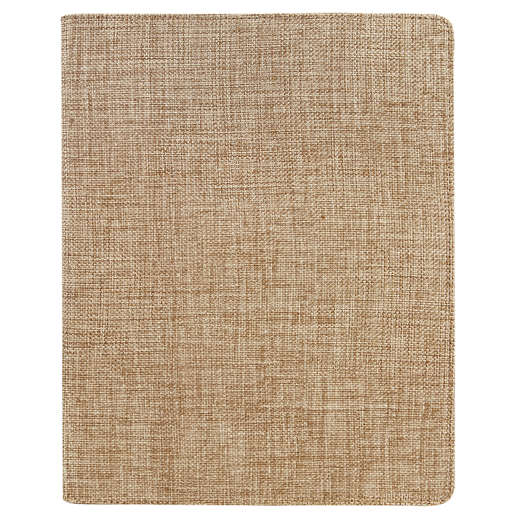 5 1/4" x 8 1/4" Sublimatable Burlap Journal with Lined Notepad