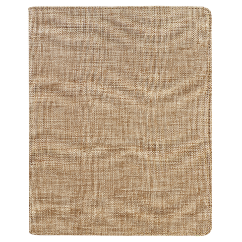 5 1/4" x 8 1/4" Sublimatable Burlap Journal with Lined Notepad