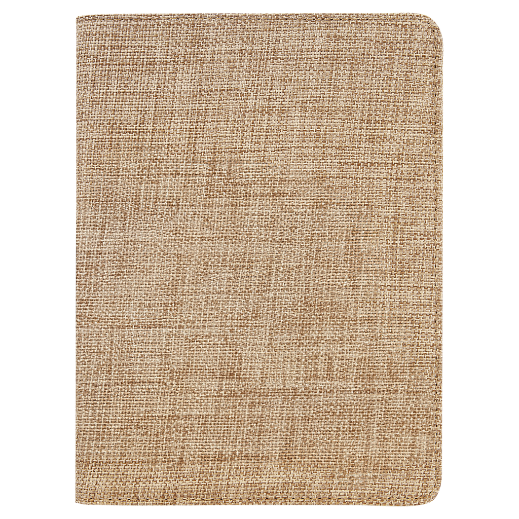 9 1/2" x 12" Sublimatable Burlap Portfolio with Notepad