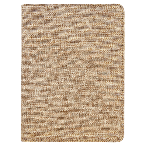 9 1/2" x 12" Sublimatable Burlap Portfolio with Notepad