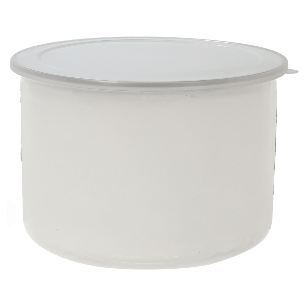 40 oz. Tall Enamel Container with Flexible Plastic Lid