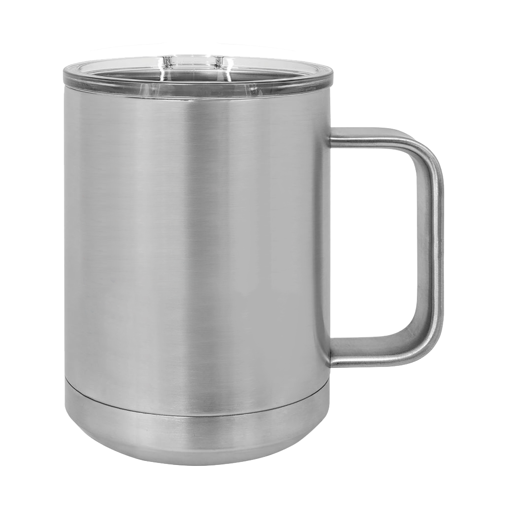 15 oz. Stainless Steel Insulated Mug with Slider Lid