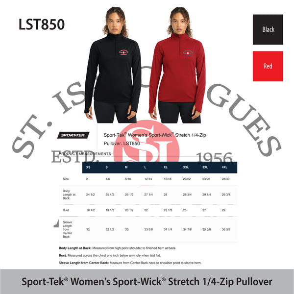 St. Isaac Jogues Alumni - Sport-Tek® Women's Sport-Wick® Stretch 1/4-Zip Pullover