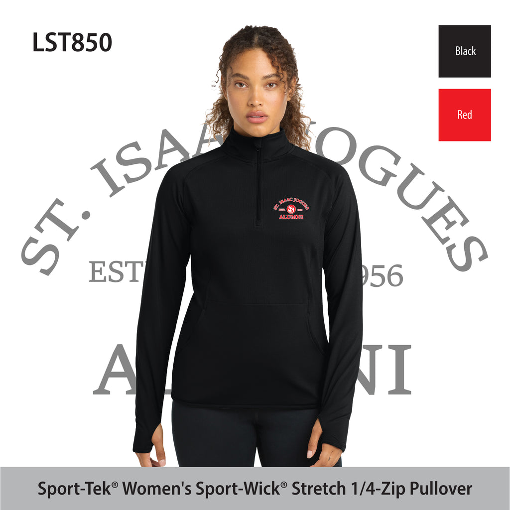 St. Isaac Jogues Alumni - Sport-Tek® Women's Sport-Wick® Stretch 1/4-Zip Pullover