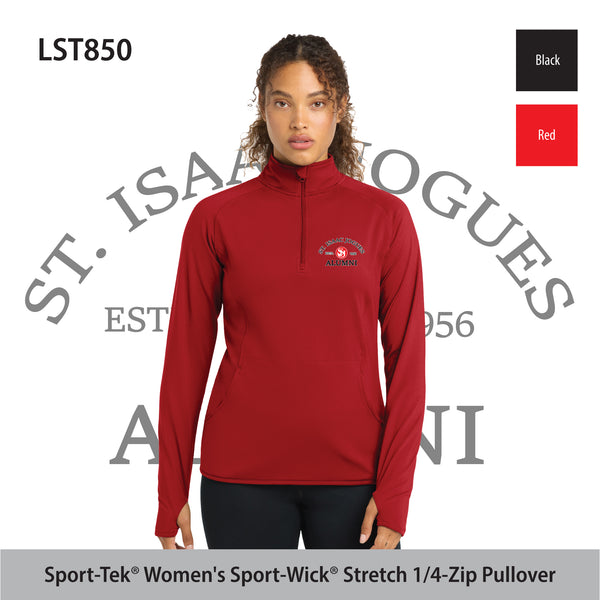 St. Isaac Jogues Alumni - Sport-Tek® Women's Sport-Wick® Stretch 1/4-Zip Pullover