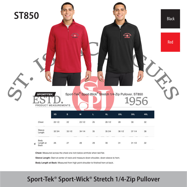St. Isaac Jogues Alumni - Sport-Tek® Sport-Wick® Stretch 1/4-Zip Pullover