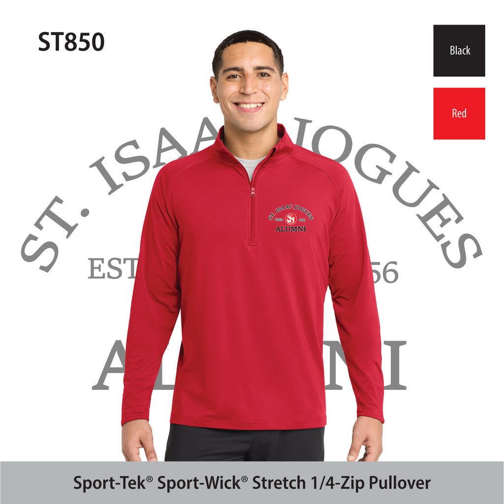 St. Isaac Jogues Alumni - Sport-Tek® Sport-Wick® Stretch 1/4-Zip Pullover